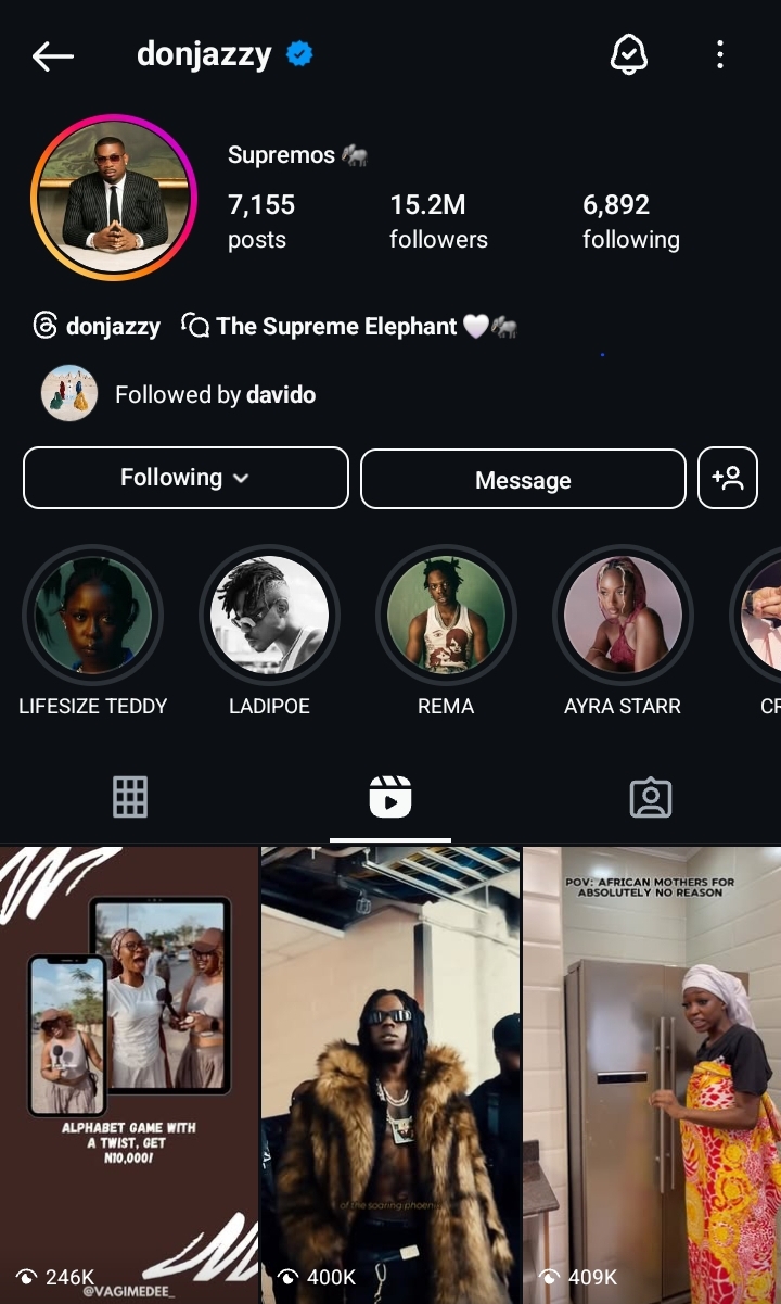 Donjazzy musician page