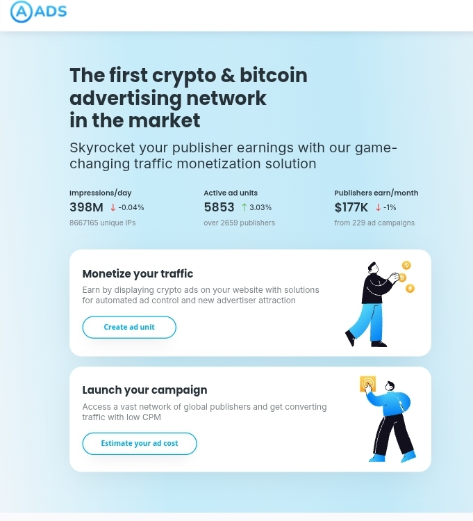 A-ads AdSense alternative